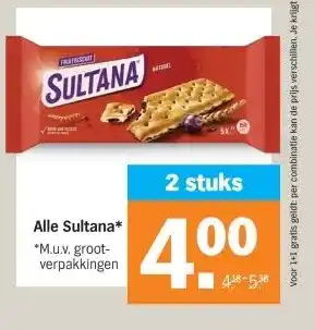 Albert Heijn Alle Sultana* *M.u.v. groot- verpakkingen aanbieding