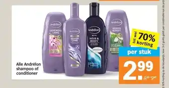 Albert Heijn Alle Andrélon shampoo of conditioner aanbieding