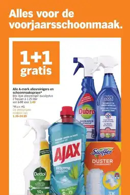 Albert Heijn Alle A-merk allesreinigers en schoonmaaksprays* aanbieding