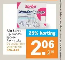 Albert Heijn Alle Sorbo aanbieding