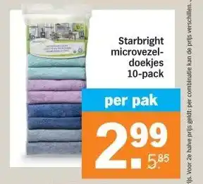 Albert Heijn Starbright microvezel- doekjes 10-pack aanbieding