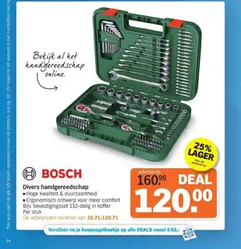 Albert Heijn H BOSCH Divers handgereedschap aanbieding