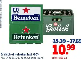 Makro Grolsch of Heineken incl. 0.0% aanbieding