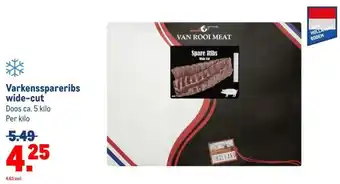 Makro Varkensspareribs wide-cut aanbieding