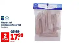 Makro Metro Chef Afrikaanse tongfilet aanbieding