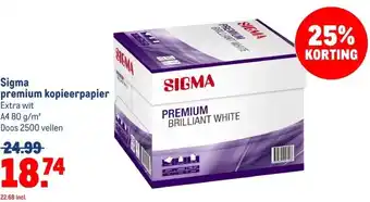 Makro Sigma premium kopieerpapier aanbieding