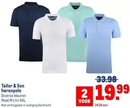 Makro Tailor & Son herenpolo aanbieding