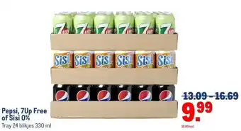 Makro Pepsi, 7Up Free of Sisi 0% aanbieding