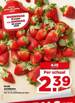 PLUS PLUS Aardbeien aanbieding