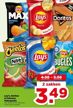 PLUS Lay's, Doritos of Cheetos ValuepaValue Pack aanbieding