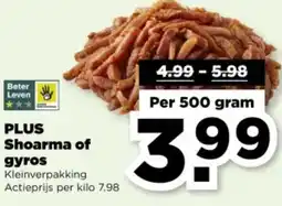 PLUS PLUS Shoarma of gyros aanbieding