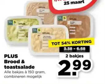 PLUS PLUS Brood & toastsalade aanbieding