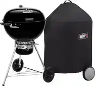 Coolblue Weber Master Touch Premium SE E-5775 Zwart + Weber luxe hoes 57 cm aanbieding