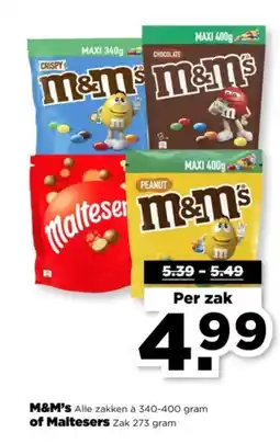 PLUS M&M's of Maltesers aanbieding