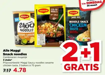 PLUS Alle MaggSTIR-FRY Snack noodles aanbieding