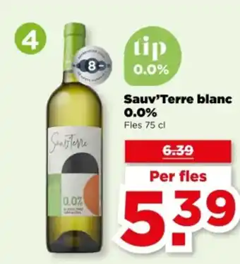 PLUS Sauv'Terre blanc 0.0% aanbieding