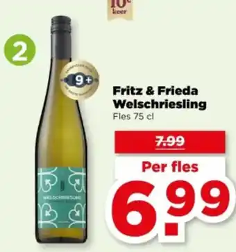 PLUS Fritz & Frieda Welschriesling aanbieding