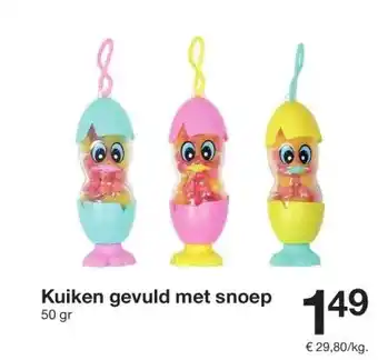 Zeeman Kuiken gevuld met snoep aanbieding