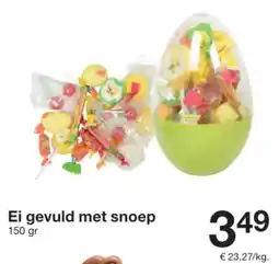 Zeeman Ei gevuld met snoep aanbieding