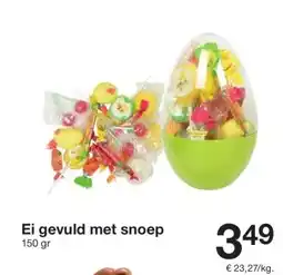 Zeeman Ei gevuld met snoep aanbieding