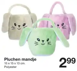 Zeeman Pluchen mandje aanbieding