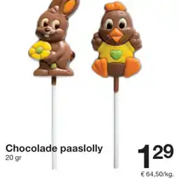 Zeeman Chocolade paaslolly aanbieding