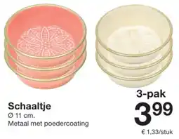 Zeeman Schaaltje aanbieding