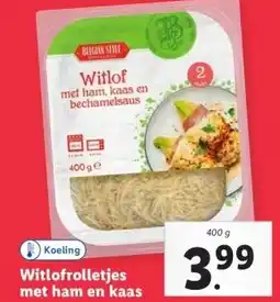 Lidl Witlofrolletjes met ham en kaas aanbieding