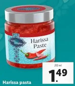 Lidl Harissa pasta aanbieding