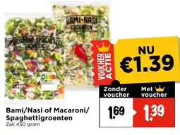 Vomar Voordeelmarkt Bami/Nasi of Macaroni/ Spaghettigroenten aanbieding