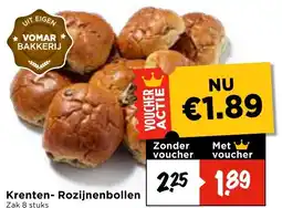 Vomar Voordeelmarkt Krenten- Rozijnenbollen aanbieding