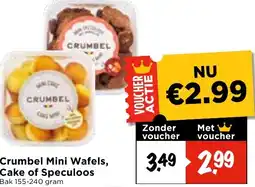 Vomar Voordeelmarkt Crumbel Mini Wafels, Cake of Speculoos aanbieding