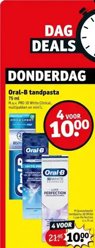 Kruidvat Oral-B tandpasta aanbieding