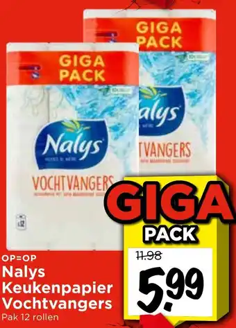 Vomar Voordeelmarkt Nalys Keukenpapier Vochtvangers aanbieding