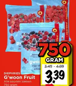 Vomar Voordeelmarkt DIEPVRIES G'woon Fruit aanbieding