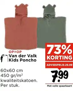 Vomar Voordeelmarkt Van der Valk Kids Poncho aanbieding