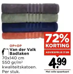 Vomar Voordeelmarkt Van der Valk Badlaken aanbieding