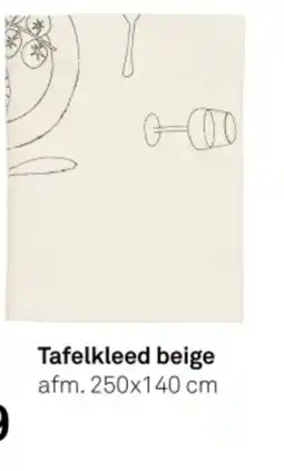 Karwei Tafelkleed beige aanbieding