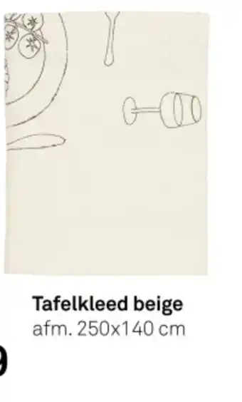 Karwei Tafelkleed beige aanbieding