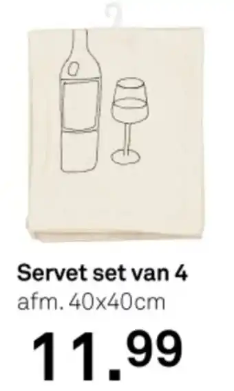 Karwei Servet set van 4 aanbieding