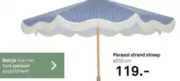 Karwei Parasol strand streep aanbieding