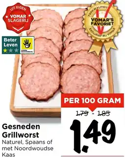 Vomar Voordeelmarkt Gesneden Grillworst aanbieding