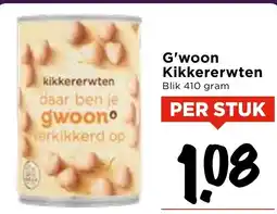 Vomar Voordeelmarkt G'woon Kikkererwten aanbieding