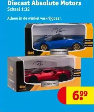 Kruidvat Diecast Absolute Motors Schaal 1:32 aanbieding