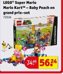 Kruidvat LEGO® Super Mario Mario Kart™ - Baby Peach en grand prix-set aanbieding