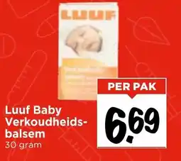 Vomar Voordeelmarkt Luuf Baby Verkoudheids balsem aanbieding