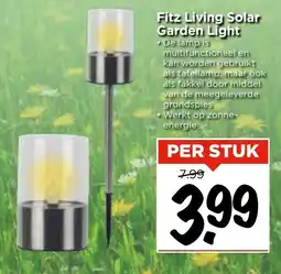 Vomar Voordeelmarkt Fitz Living Solar Garden Light aanbieding