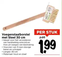 Vomar Voordeelmarkt Voegenstaalborstel met Steel aanbieding