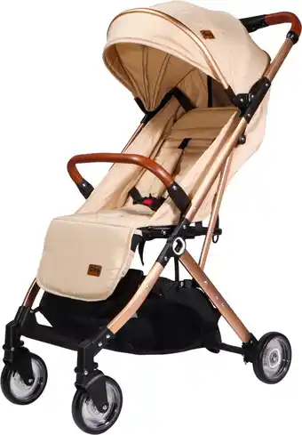 Bol.com Ding Vivo Wandelwagen - Beige/Rose - Inklapbare buggy - Inclusief boodschappenmandje en zonnekap aanbieding