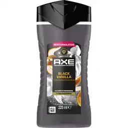 Albert Heijn Axe Black vanilla + fine fragrance showergel aanbieding